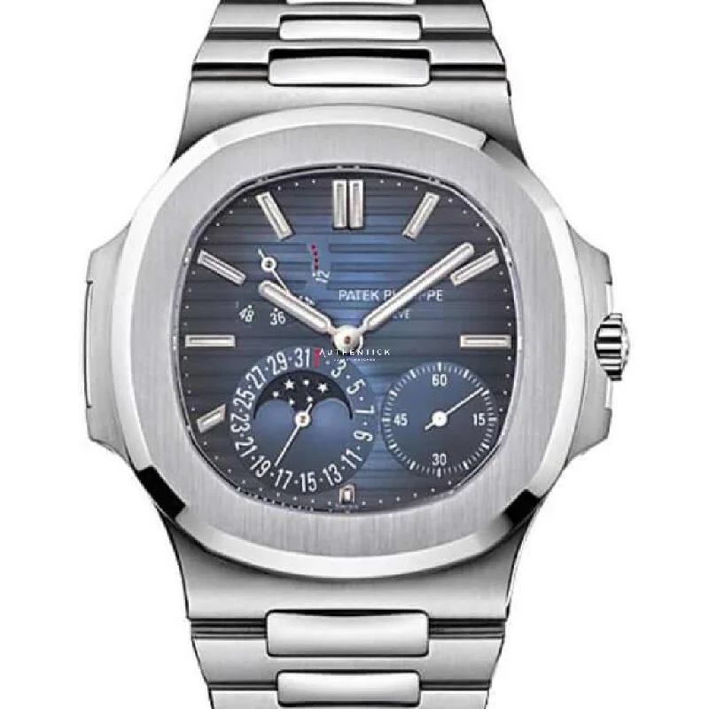 Patek Philippe Nautilus Travel Time Chronograph Stainless Steel Black Dial 5990