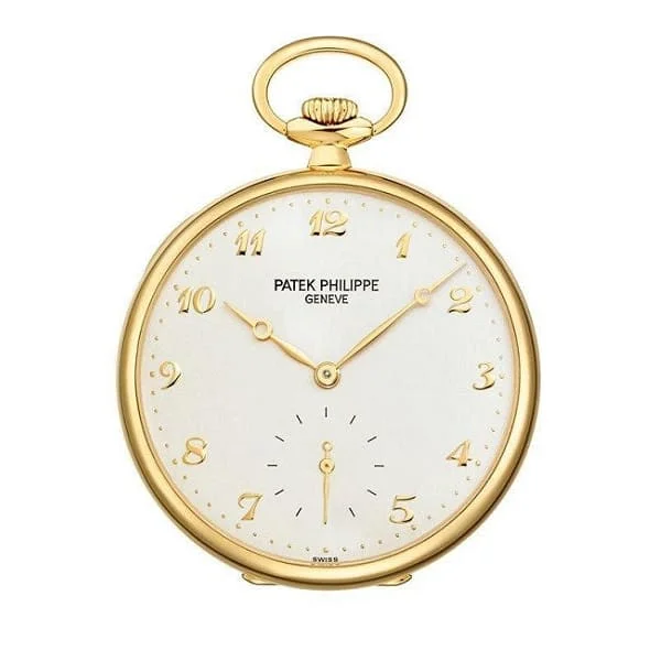 Patek Philippe Hunter-Case Pocket Watch 44mm - Ref: 973J-001 - White Dial in 18K Yellow Gold Case