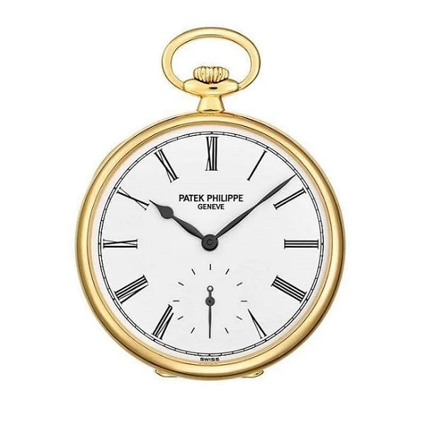 Patek Philippe Hunter-Case Pocket Watch 44mm - Ref: 973J-010 - White Dial in 18K Yellow Gold Case