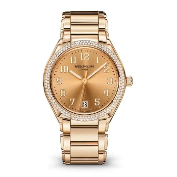 Patek Philippe Twenty 4 - 30mm Women's Watch - Ref: 7300/1200R-011 - Rose Dial & Diamond Bezel in 18K Rose Gold Bracelet