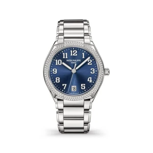 Patek Philippe Twenty 4 - 30mm Women's Watch - Ref: 7300/1200A-001 - Blue Dial & Diamond Bezel in Stainless Steel Bracelet