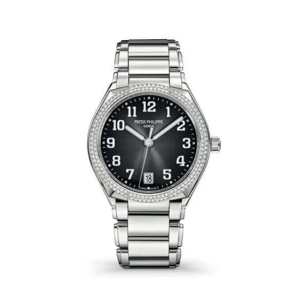 Patek Philippe Twenty 4 - 30mm Women's Watch - Ref: 7300/1200A-010 - Gray Dial & Diamond Bezel in Stainless Steel Bracelet