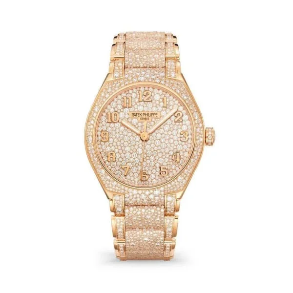 Patek Philippe Twenty 4 - 30mm Women's Watch - Ref: 7300/1450R-001 - Pave Diamond Dial, Diamond Case in 18K Rose Gold Diamond Bracelet