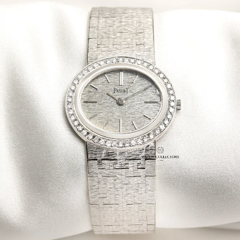 Piaget 18k White Gold Diamond Bezel Vintage