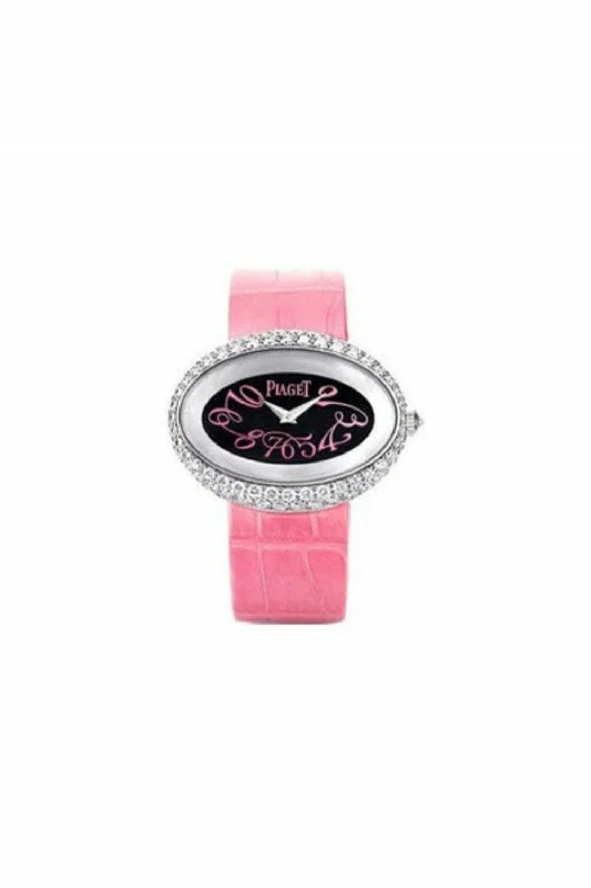 piaget limelight 18kt white gold pink strap ladies watch