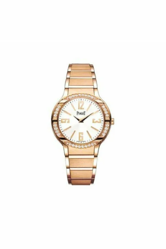 piaget polo diamond 32mm 18kt rose gold ladies watch