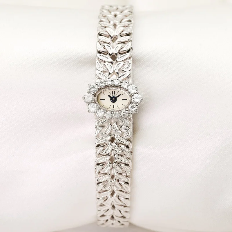 Piaget Vintage Ladies Dress Wristwatch | Diamond bezel | 18k White Gold | 15.5MM