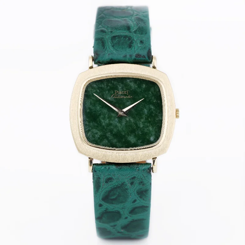 Piaget Vintage Wristwatch | REF. 12432 | Jade Dial | Automatic | 32mm | 18k Yellow Gold | 1980's