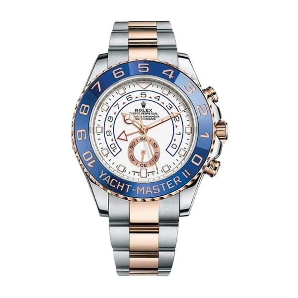 Rolex Yachtmaster II 44mm - Ref: 116681-0002 - White Dial, Two Tone Stainless Steel & 18K Rose Gold Oyster Bracelet Men's Watch