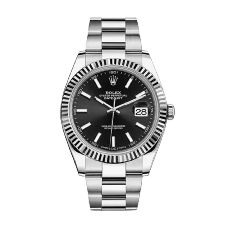 Rolex Datejust 41mm - Ref: 126334-0017 - Black Dial, Stainless Steel Oyster Bracelet Men's Watch