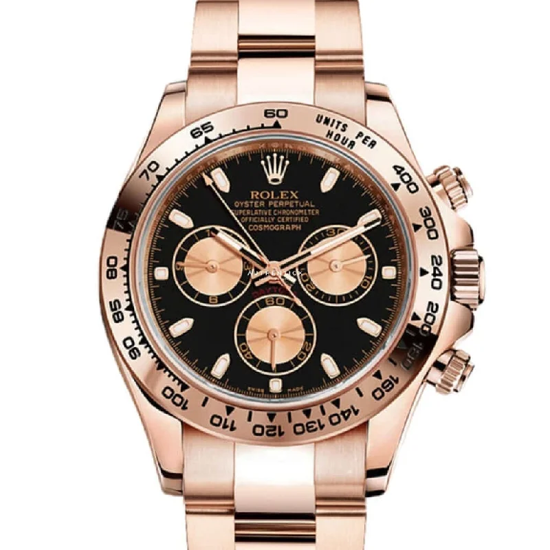 Rolex Cosmograph Daytona 40mm Everose Black Dial 116505