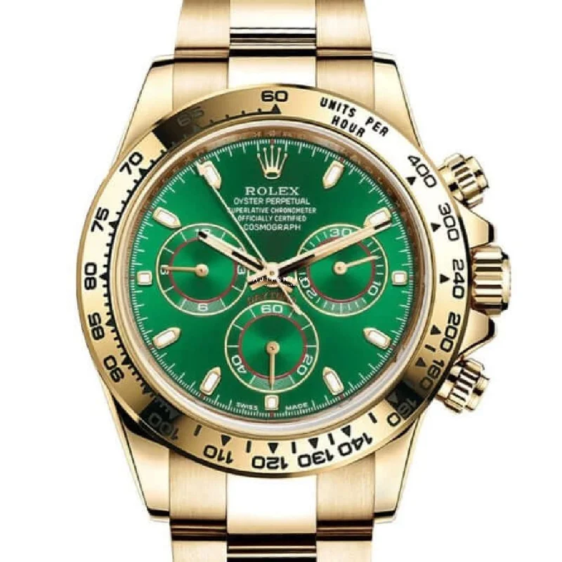 Rolex Cosmograph Daytona Yellow Gold Green Dial John Mayer