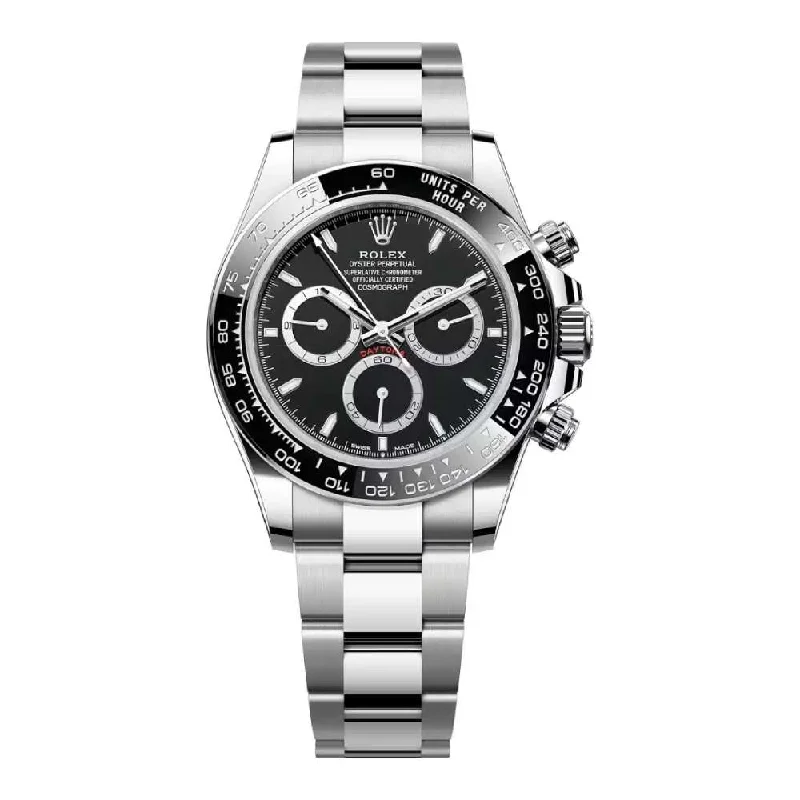 Rolex Cosmograph Daytona 40mm - Ref: 126500LN - Black Index Dial & Ceramic Bezel, Stainless Steel Oyster Bracelet Men's Watch