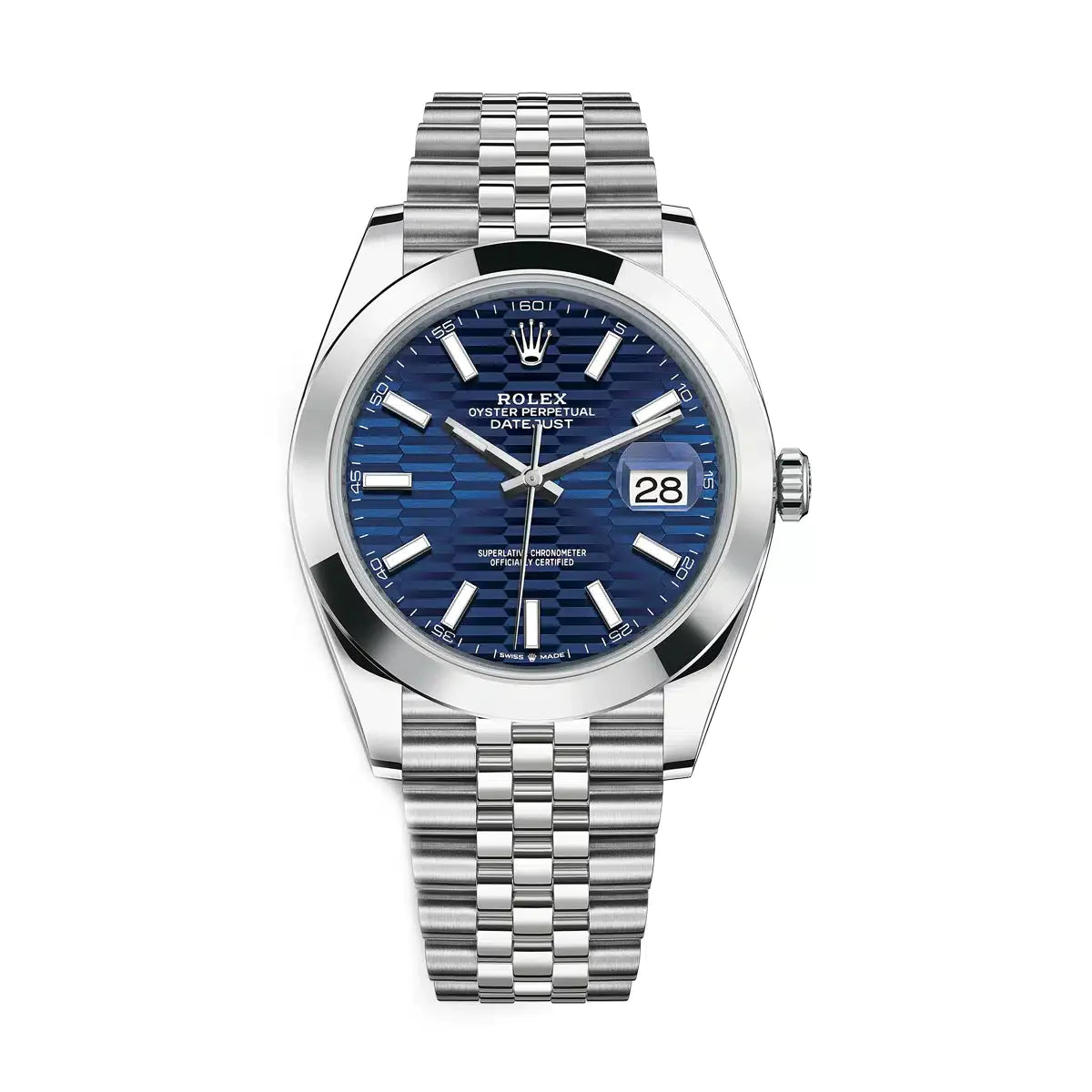 Rolex Datejust 41mm - Ref: 126300 - Blue Dial, Stainless Steel Jubilee Bracelet Men's Watch