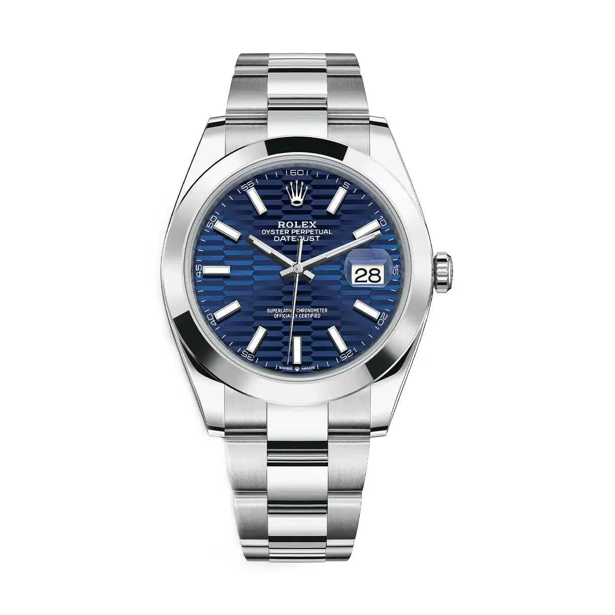 Rolex Datejust 41mm - Ref: 126300 - Blue Dial, Stainless Steel Oyster Bracelet Men's Watch