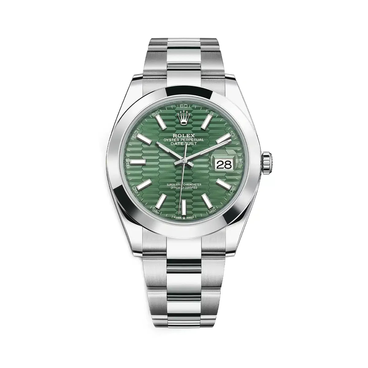 Rolex Datejust 41mm - Ref: 126300 - Green Dial, Stainless Steel Oyster Bracelet Men's Watch