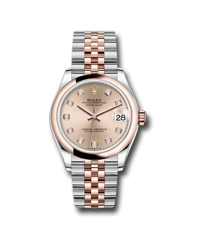 Rolex Datejust 31mm - Ref: 278241 rodj - Rose Diamond Dial, Two Tone Stainless Steel & 18K Rose Gold Jubilee Bracelet Women's Watch