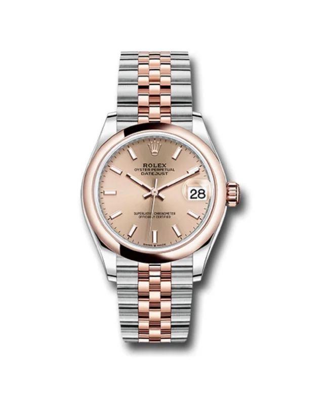 Rolex Datejust 31mm - Ref: 278241 roij - Rose Stick Dial, Two Tone Stainless Steel & 18K Rose Gold Jubilee Bracelet Women's Watch