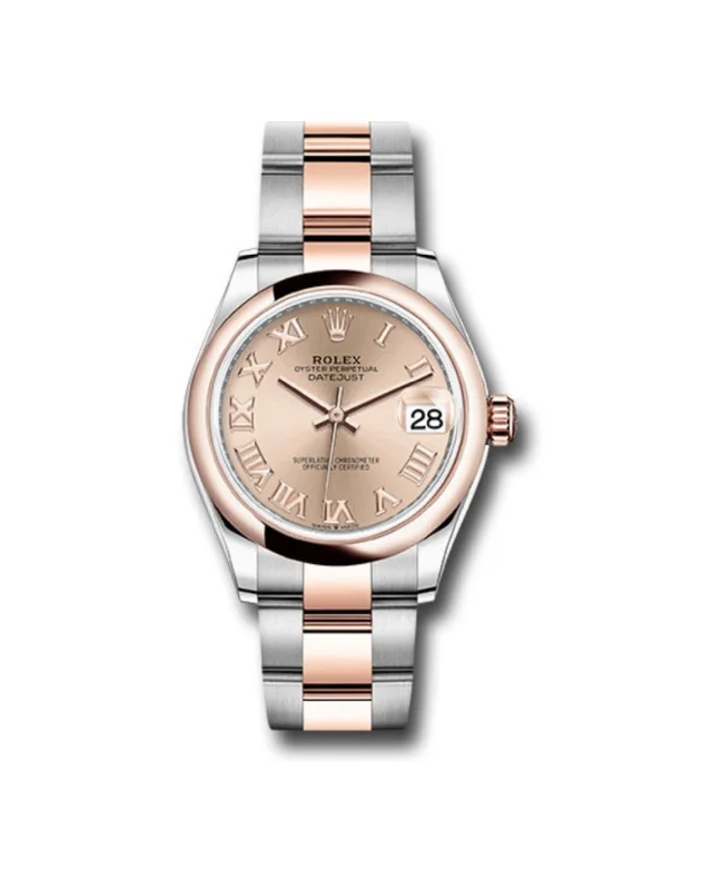 Rolex Datejust 31mm - Ref: 278241 roro - Rose Roman Dial, Two Tone Stainless Steel & 18K Rose Gold Oyster Bracelet Women's Watch