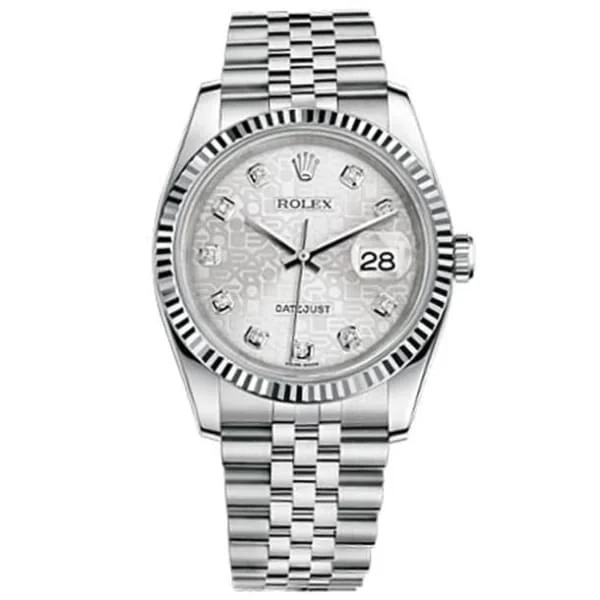 Rolex Datejust 36mm - Ref: 116234 SJDJ - Silver Jubilee Diamond Dial, Stainless Steel Jubilee Bracelet Watch