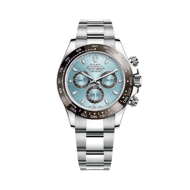 Rolex Cosmograph Daytona 40mm - Ref: 116506-0001 - Ice Blue Index Dial & Ceramic Bezel, Platinum Oyster Bracelet Men's Watch