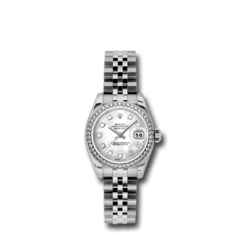 Rolex Datejust 26mm - Ref: 179384 mdj - White Mother of Pearl Dial, Stainless Steel Jubilee Bracelet Women's Watch