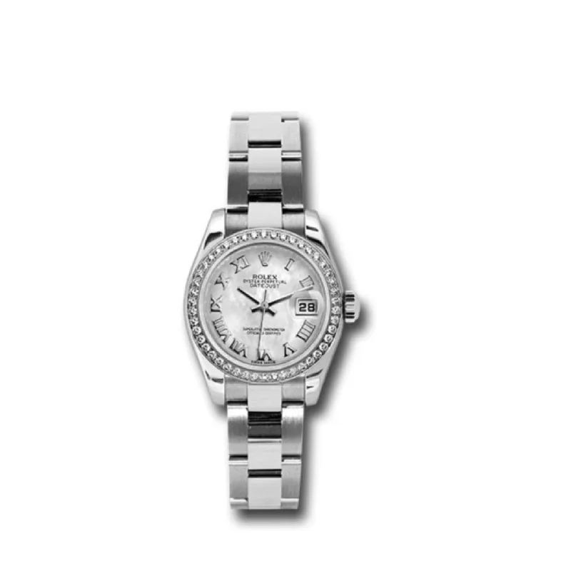 Rolex Datejust 26mm - Ref: 179384 mro - White Mother of Pearl Dial, Stainless Steel Oyster Bracelet Women's Watch