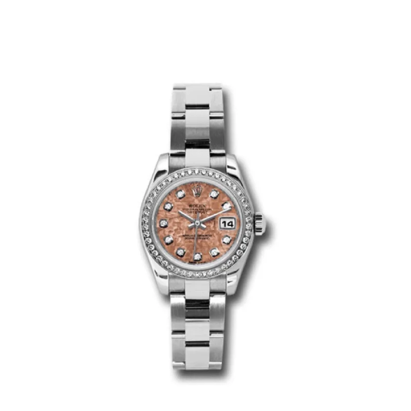 Rolex Datejust 26mm - Ref: 179384 pgcdo - Pink Dial, Stainless Steel Oyster Bracelet Women's Watch