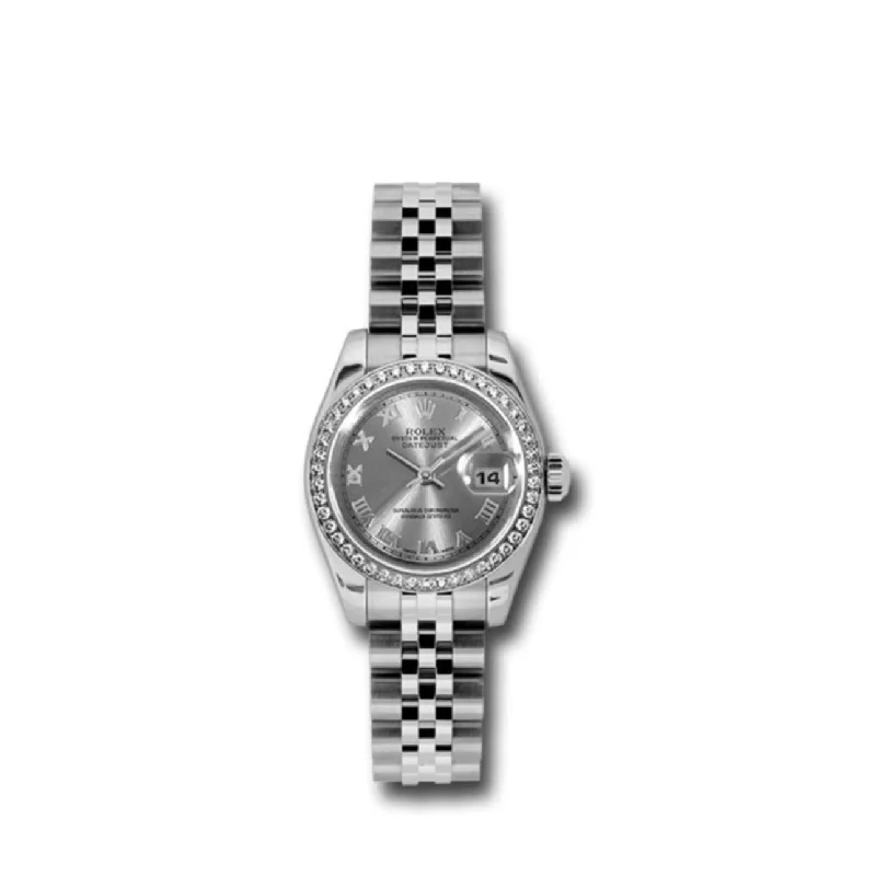 Rolex Datejust 26mm - Ref: 179384 rrj - Rhodium Grey Dial, Stainless Steel Jubilee Bracelet Women's Watch