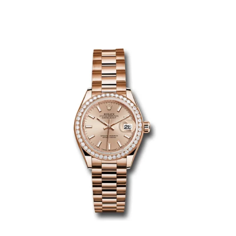 Rolex Lady Datejust 28mm - Ref: 279135rbr pip - Pink Dial, 18K Rose Gold Oyster Bracelet Women's Watch