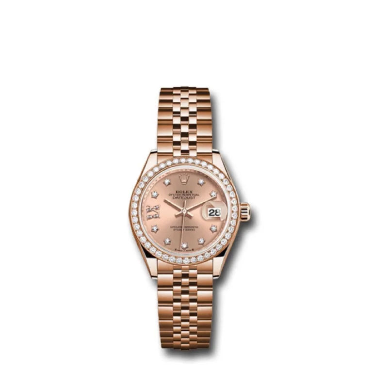 Rolex Lady Datejust 28mm - Ref: 279135rbr rs9dix8dj 1 - Rose Dial, 18K Rose Gold Jubilee Bracelet Women's Watch