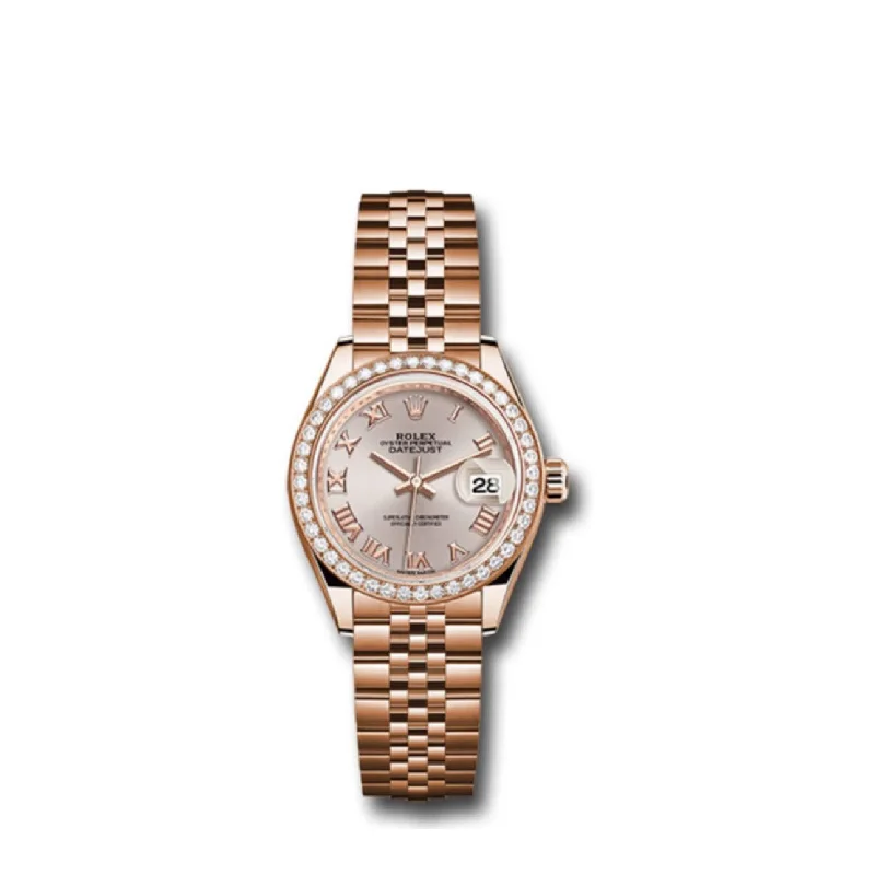 Rolex Lady Datejust 28mm - Ref: 279135rbr srj - Sundust Dial, 18K Rose Gold Jubilee Bracelet Women's Watch