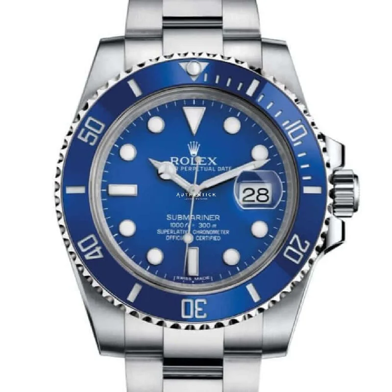 ROLEX SUBMARINER "DATE" 40MM WHITE GOLD SMURF 116619LB