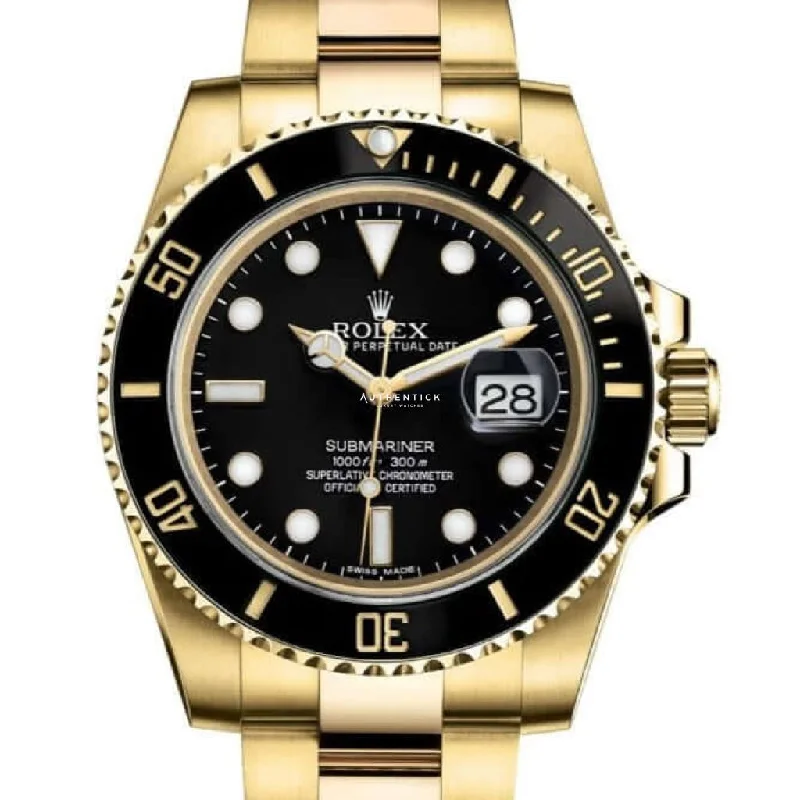 Rolex Submariner "Date" 40mm Yellow Gold Black Dial 116618LN