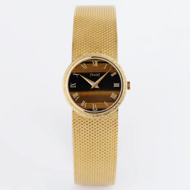 Unworn Piaget Vintage Ladies Wristwatch | REF. 924 B 11 | Tigers Eye Dial | 24mm | 18k Yellow Gold | Manual Wind | 1974