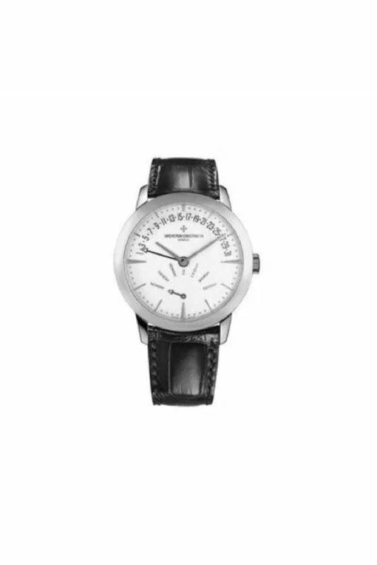 vacheron constantin patrimony contemporaine retrograde day date 18kt white gold 42.50mm men's watch