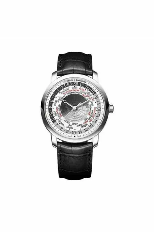 vacheron constantin traditionnelle world time 42.5mm 18k white gold men's watch